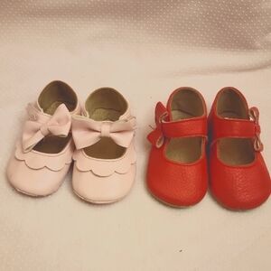 Chic Pink and Red Dress Shoes with Sophisticated Design